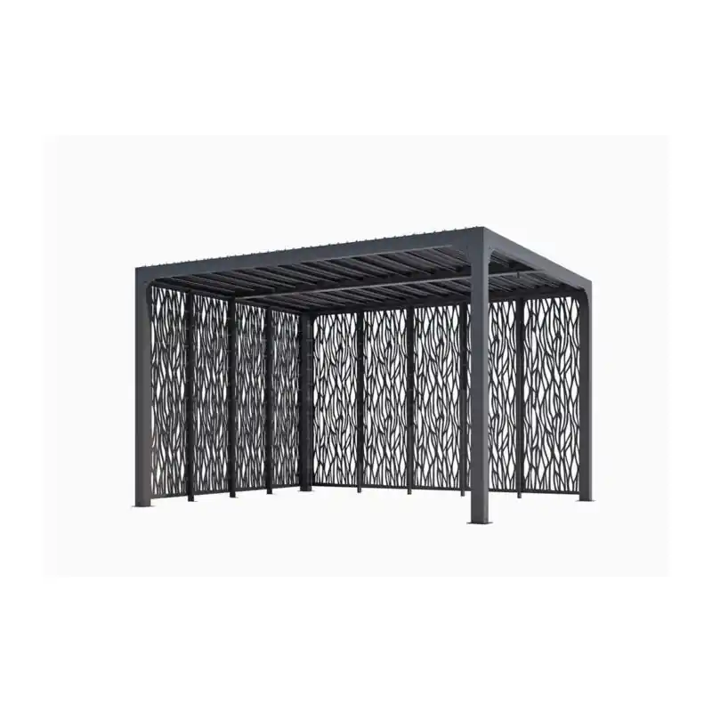 Pergola Habrita PER 36M30M BI alu moucharabieh côté 3m et côté 3,60m