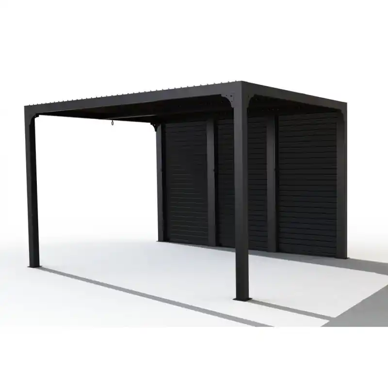 Pergola Habrita PER 36V30 BI alu 10,80m2 3 panneaux mobiles côté 3,60m