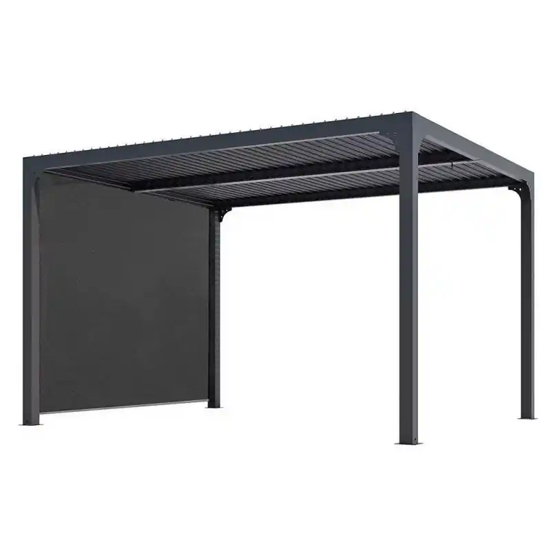 Rideau Habrita PER BI R30 rail côté 3m gris pour pergola PER 3630 BI