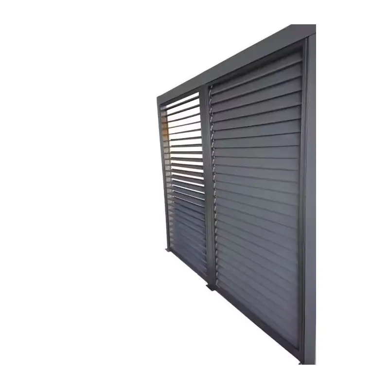 Ventelles alu mobiles Habrita Foresta PER BI V30 pour côté 3m gris