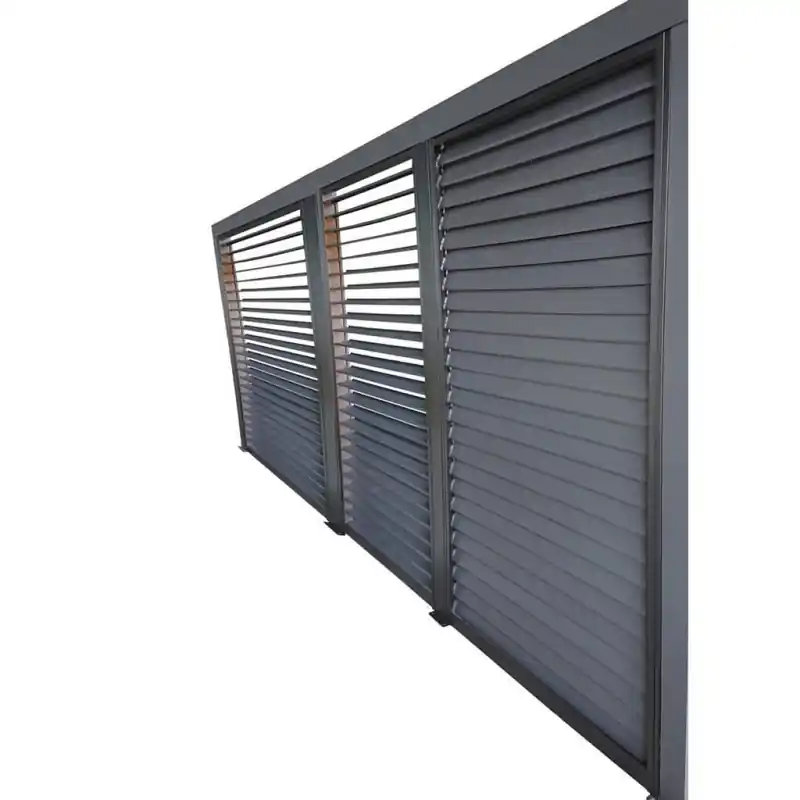Ventelles alu mobiles Habrita Foresta PER BI V36 pour côté 3,60m gris
