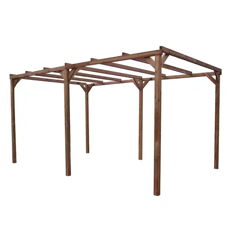 Pergola Thonon Habrita Foresta TH 3050 en bois sans couverture 14,80m2