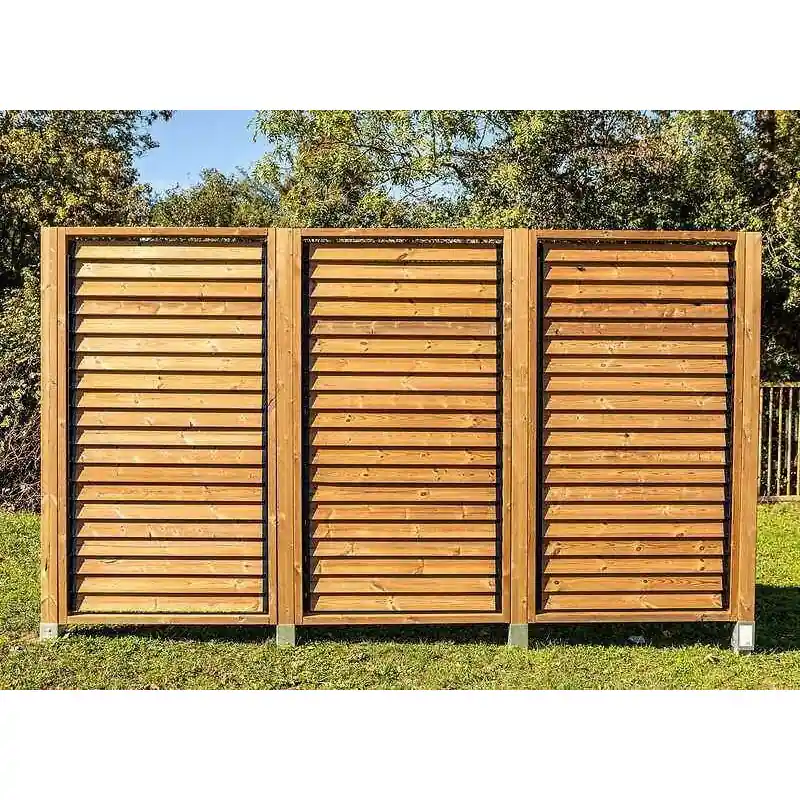 Panneau brise vue Habrita TVT 1020 bois traité 1xH2m ventelles mobiles