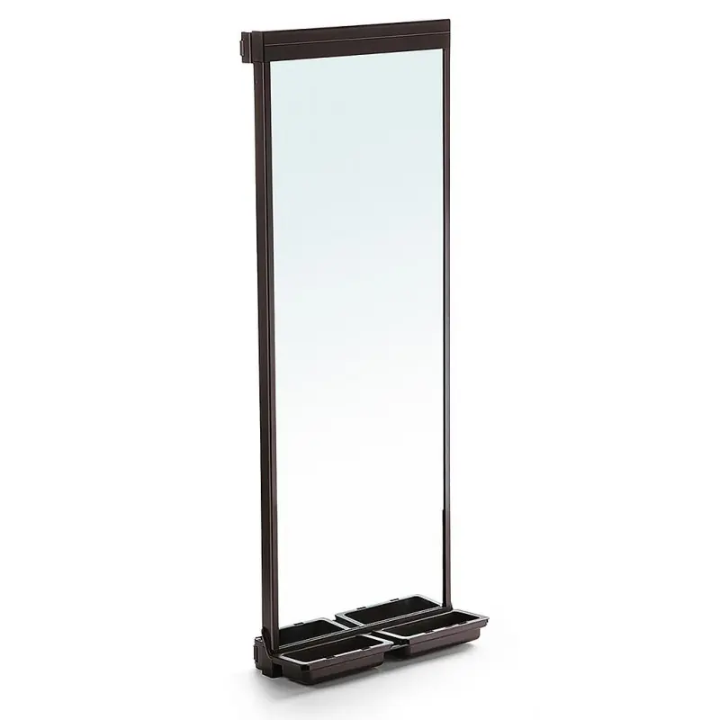 Miroir extractible Emuca pour armoire Moka 1130x440mm peint en moka