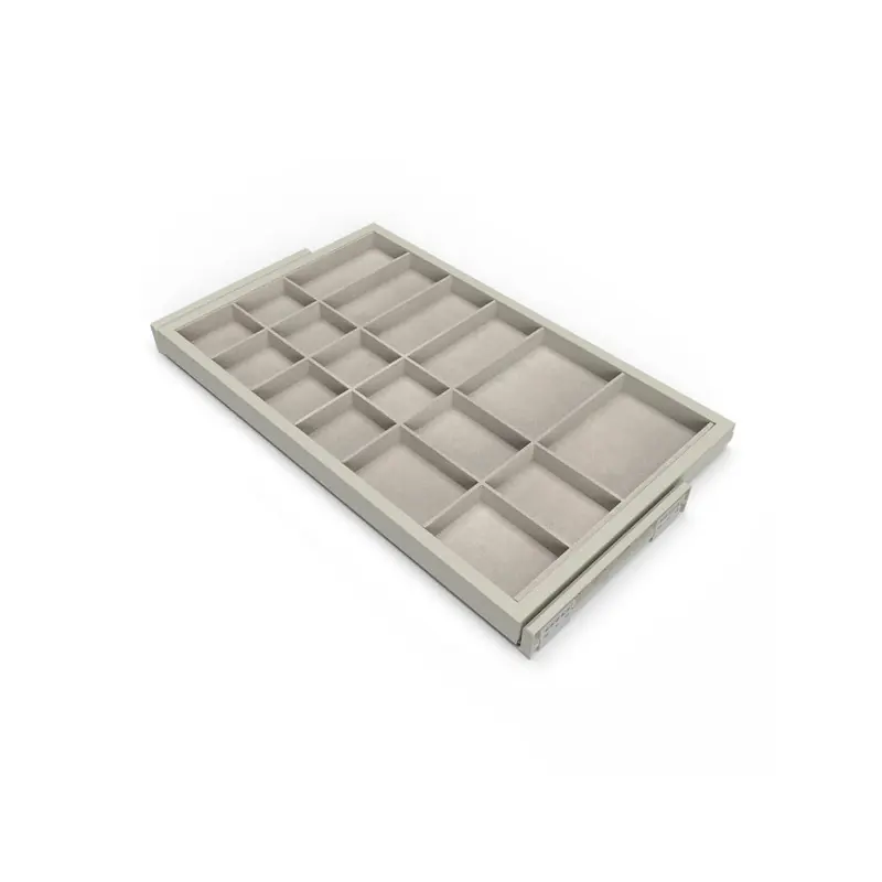 Kit tiroir d‘organisation Emuca avec glissières 800mm gris pierre