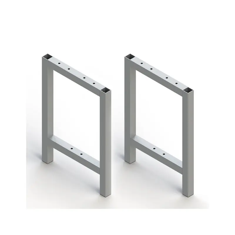 2 Pieds pour banc de vestiaire Emuca aluminium anodisé mat 468x330mm