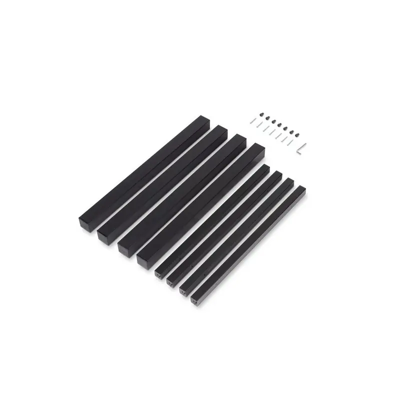 Pieds carrés et cadre de table Emuca 750x750mm acier peint en noir
