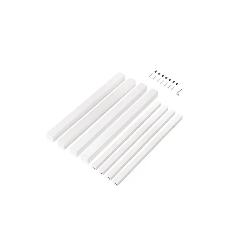 Pieds carrés et cadre de table Emuca 750x750mm acier peint en blanc