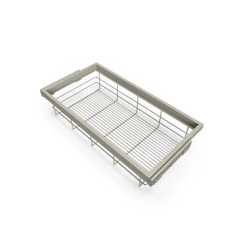 Kit de panier à fils Emuca avec glissières 900mm gris pierre