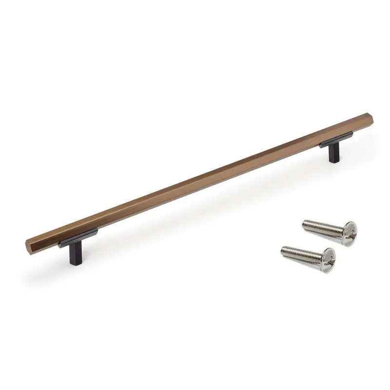 5 poignées pour meuble Emuca Riad L232mm entraxe 192mm alu bronze