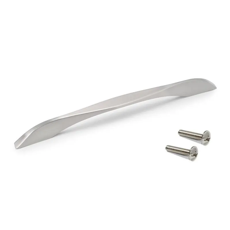 20 poignées pour meuble Emuca Varna L247mm entraxe 224mm nickel satiné