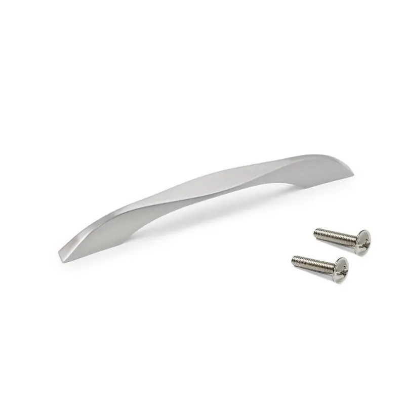 20 poignées pour meuble Emuca Varna L181mm entraxe 160mm nickel satiné