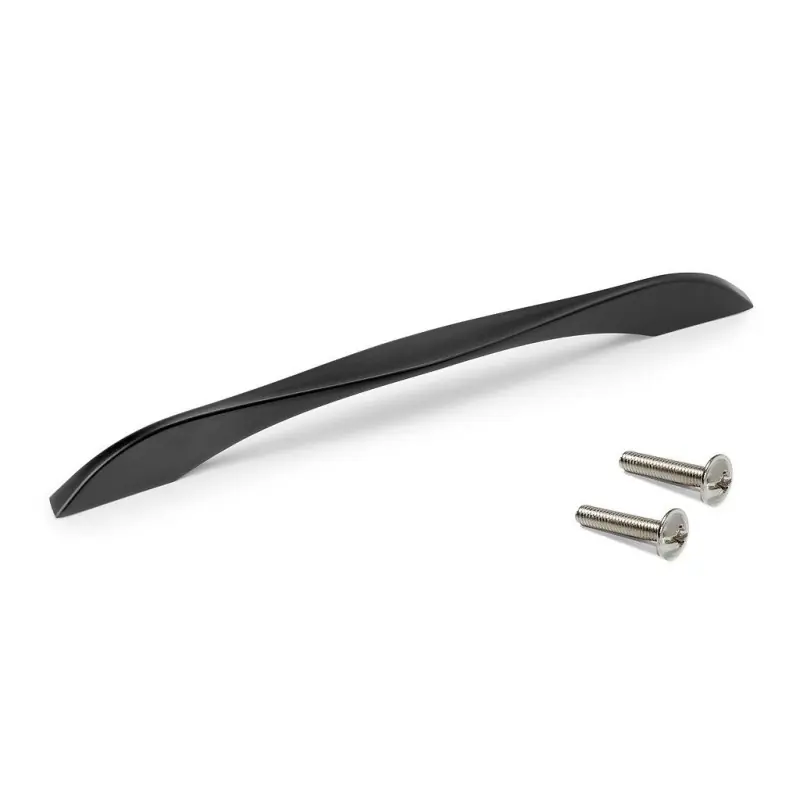 20 poignées pour meuble Emuca Varna L247mm entraxe 224mm peint en noir