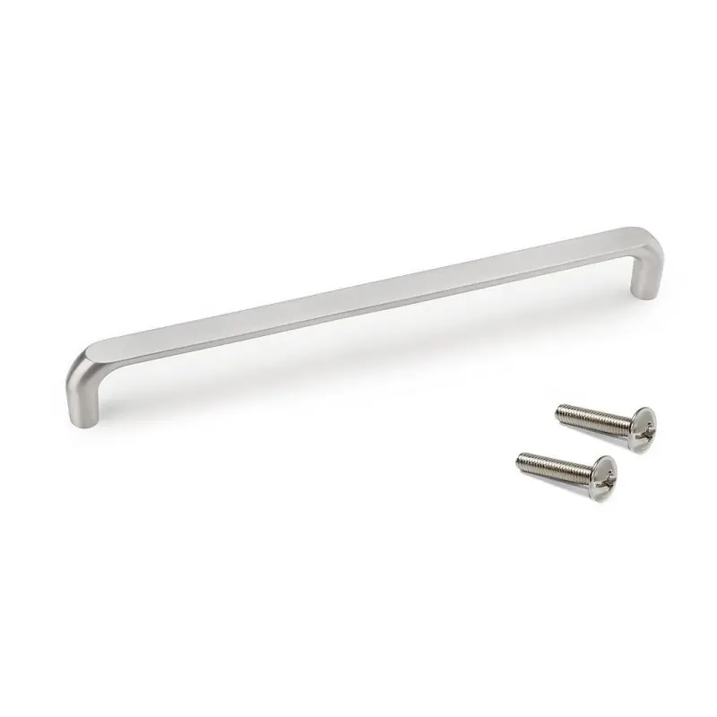20 poignées pour meuble Emuca Zagreb 236mm entraxe 224mm nickel satiné