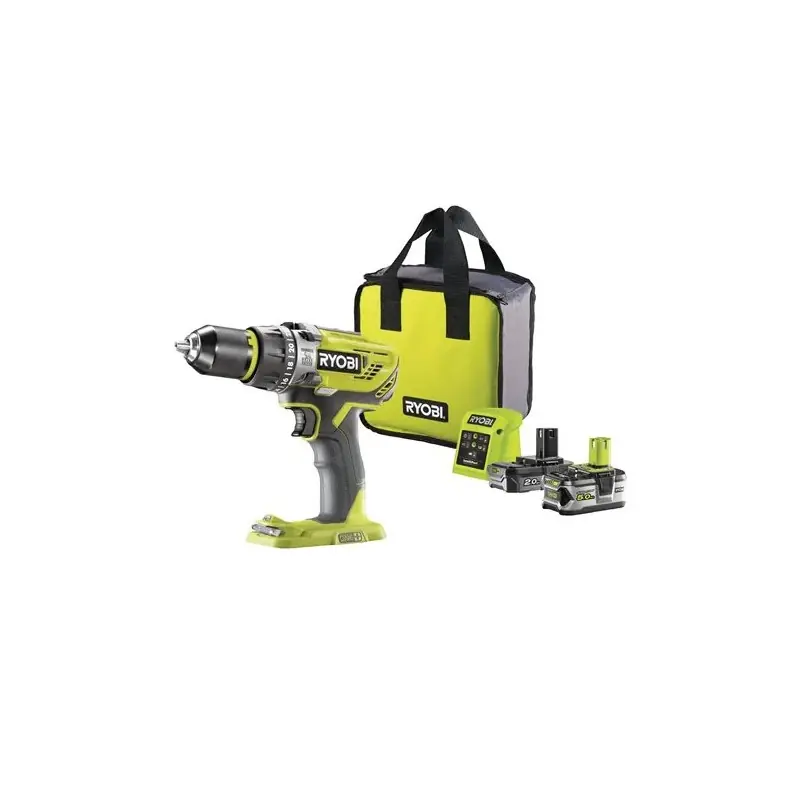 Perceuse-visseuse percussion Ryobi R18PD31-252S 18V One+ 5,0 Ah 2,0Ah