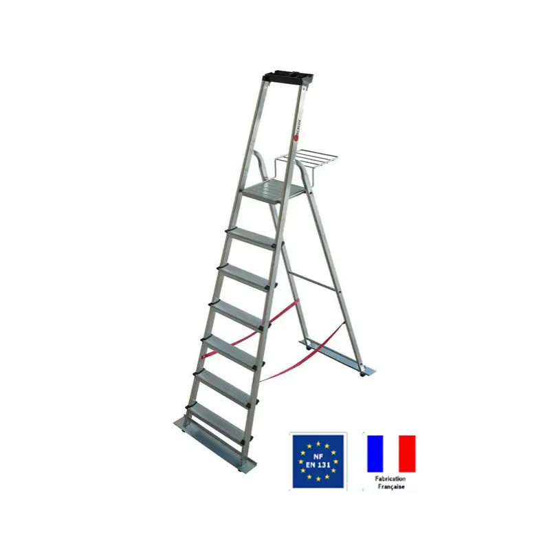 Escabeau 7 marches Escalux JARDIMIXTE aluminium hauteur accès 3,42m