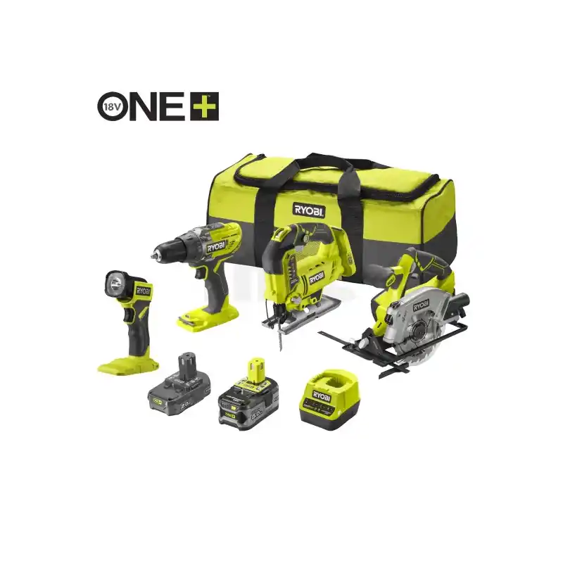 Pack de machines 18V Ryobi RCK184A-252 avec sac de transport