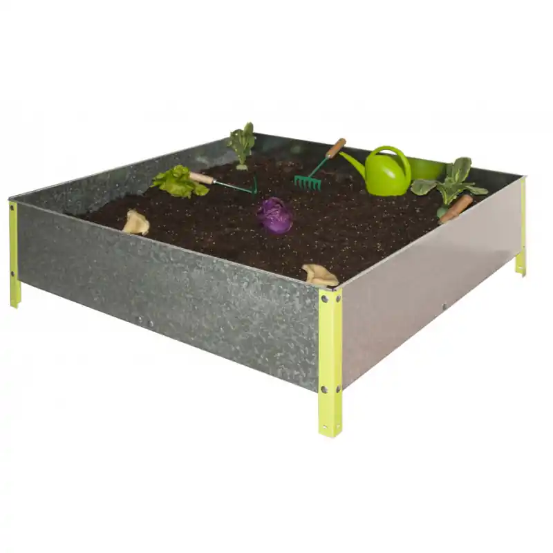 Carré potager Simon Rack Simongarden Urban 1200x1200mm 400L vert galva
