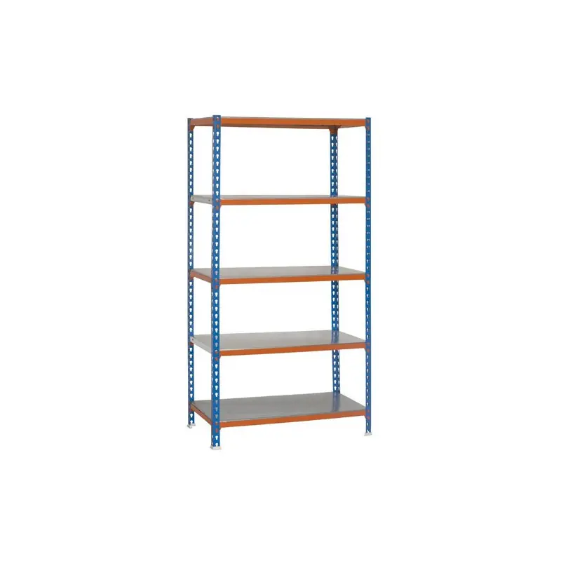 Etagère SimonRack Simonclick 5/500 bleu orange 5 niveaux 180x90x50cm