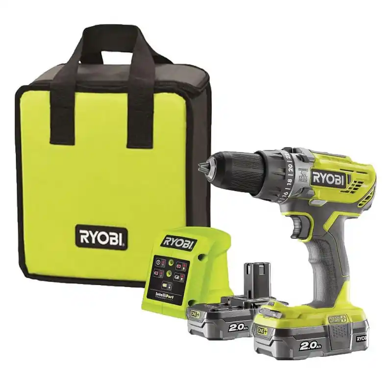 Perceuse visseuse à percussion Ryobi R18PD3-220S 18V 2Ah Li-Plus 50Nm