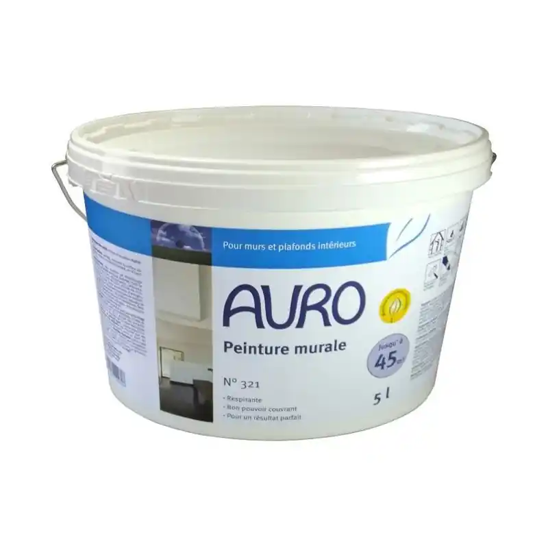 Peinture murale Auro n°321 5l intérieur blanc mat