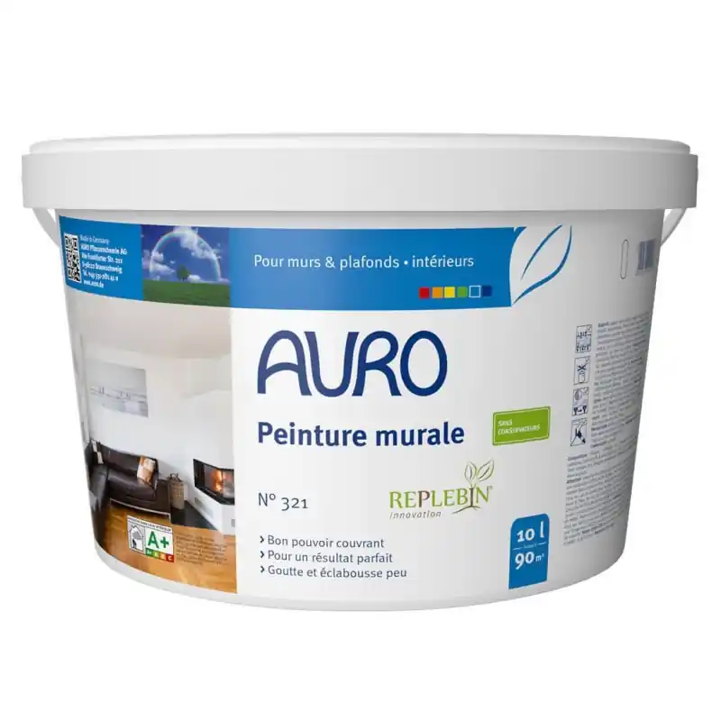 Peinture murale Auro n°321 10l intérieur blanc mat