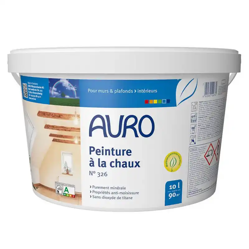 Peinture à la chaux Auro n°326 10l blanc anti-moisissure