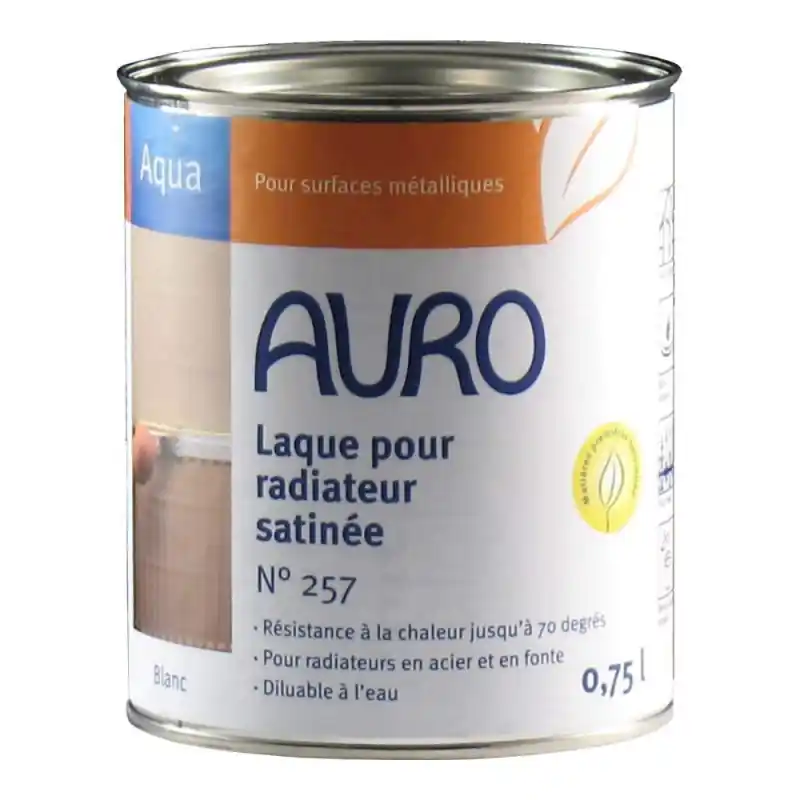 Laque pour radiateur Auro n°257 0,75l satinée blanche