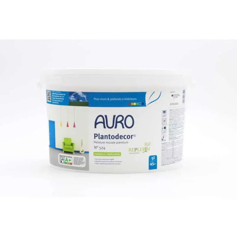 Peinture murale premium Auro Plantodecor n°524 5L intérieure blanche