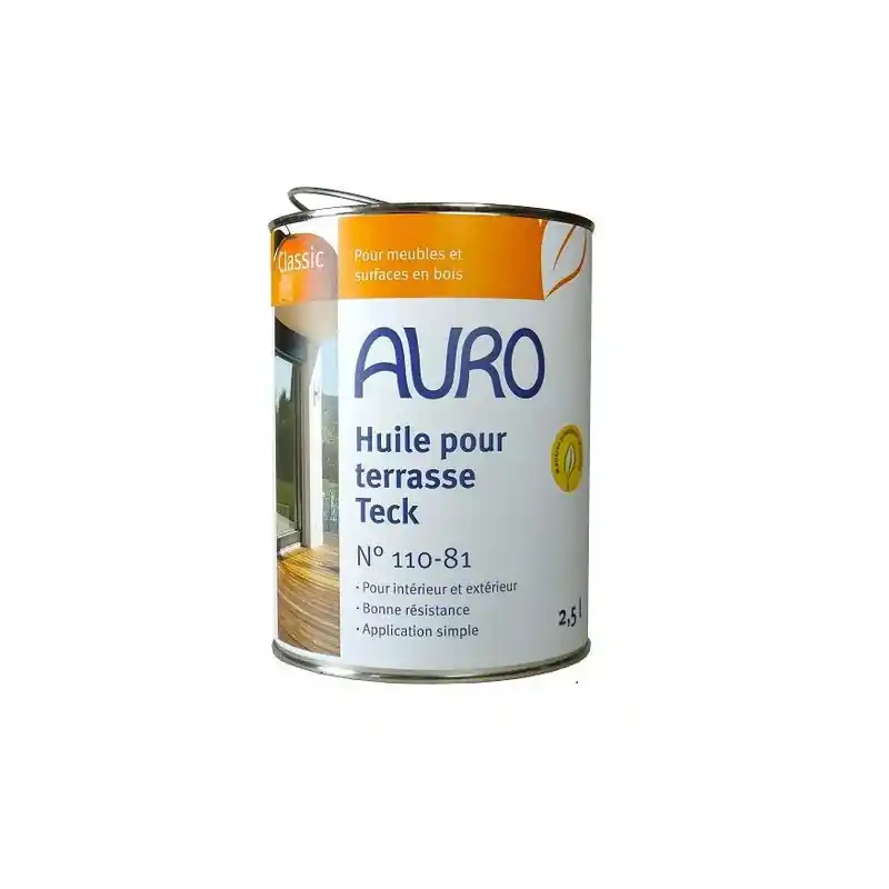 Huile pour terrasse Auro n°110-81 2,5L couleur teck