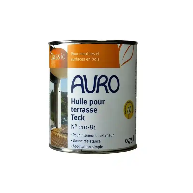 Huile pour terrasse Auro n°110-81 0,75L couleur teck
