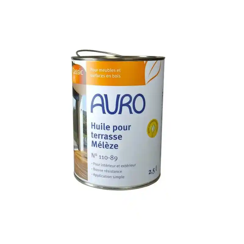 Huile pour terrasse Auro n°110-89 2,5L couleur mélèze