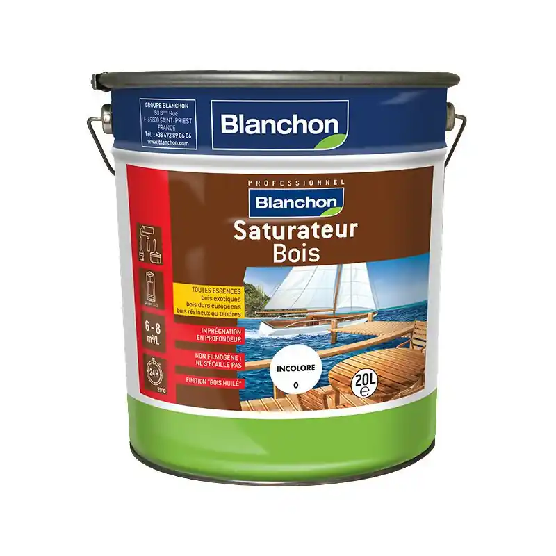 Saturateur bois Blanchon incolore 20L prêt à l‘emploi