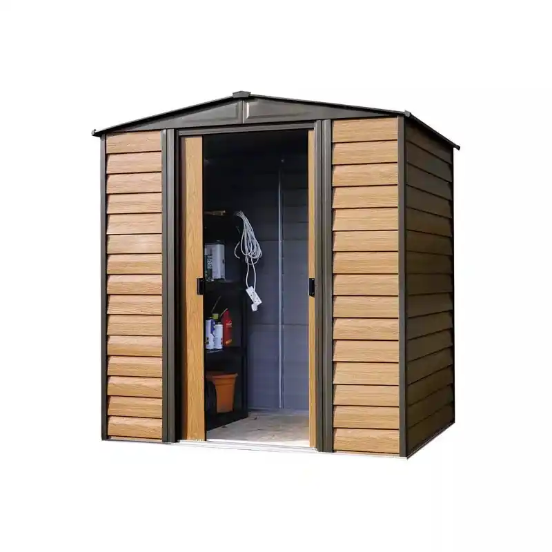 Abri métal Habrita Foresta Arrow Woodridge 2,92m2 imitation bois