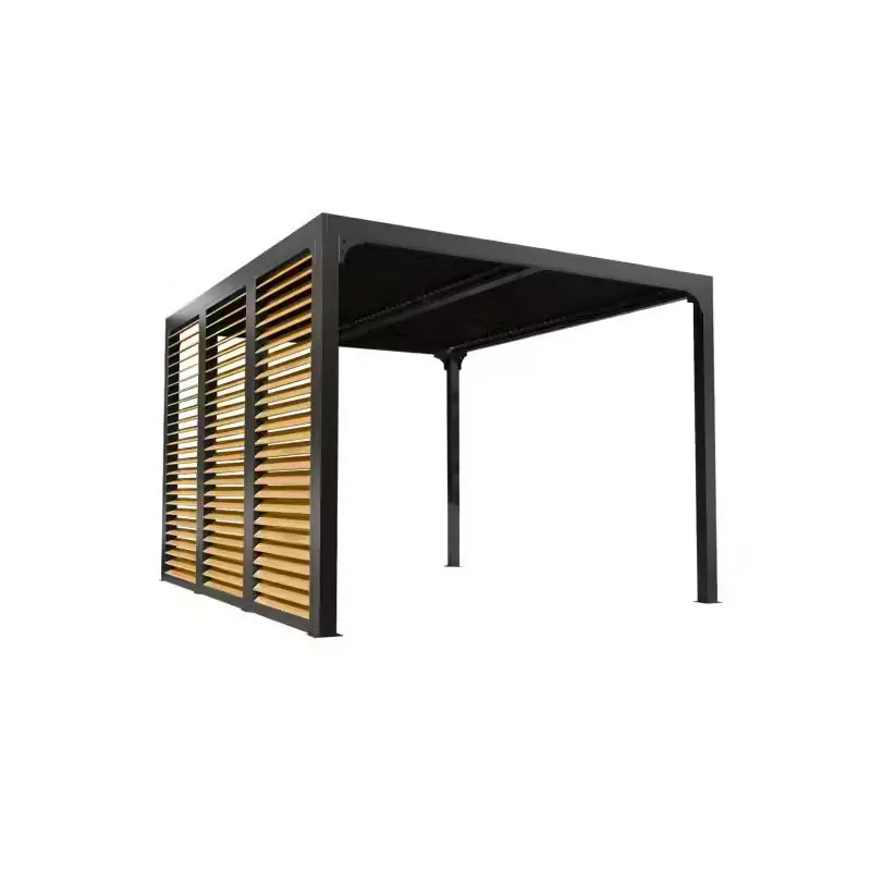 Pergola Habrita Foresta PER36VB30BI avec ventelles latérales côté 3,6m