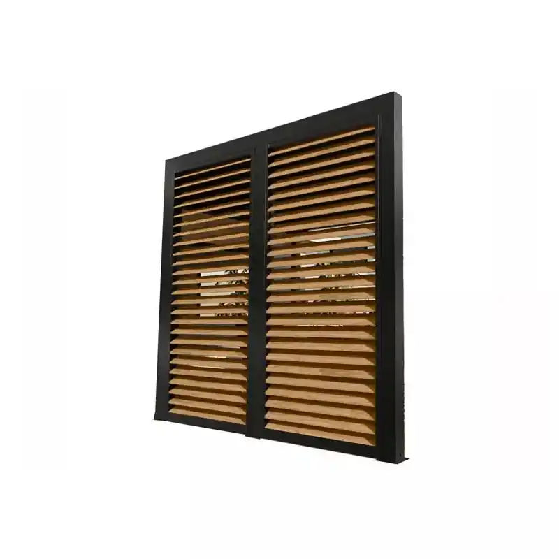 Ventelles alu Habrita Foresta PERBIV30B imitation bois pour côté 3m
