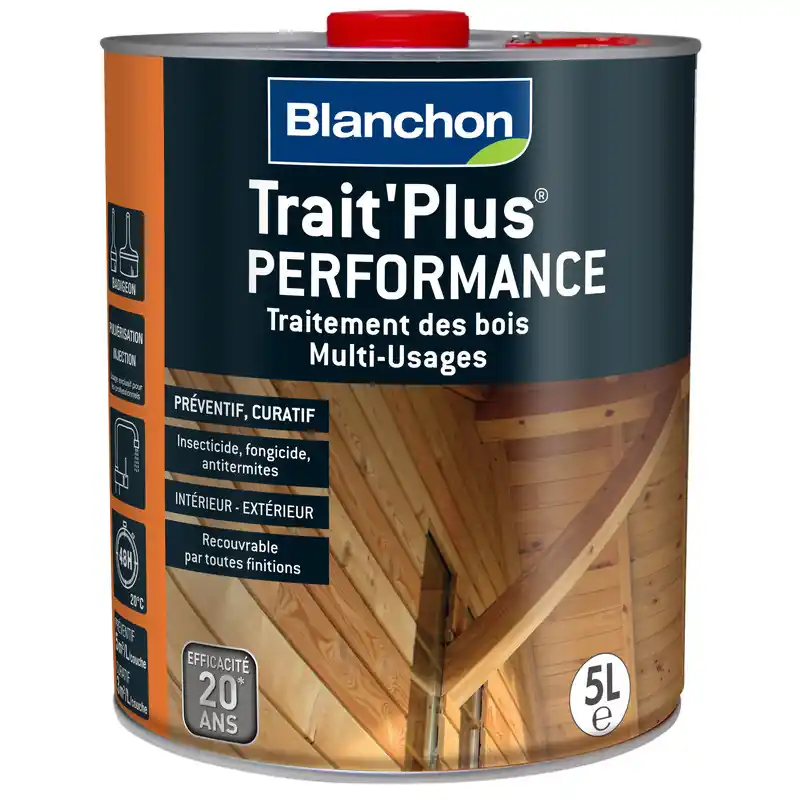 Traitement bois Blanchon Trait Plus Performance 5L multi-usages