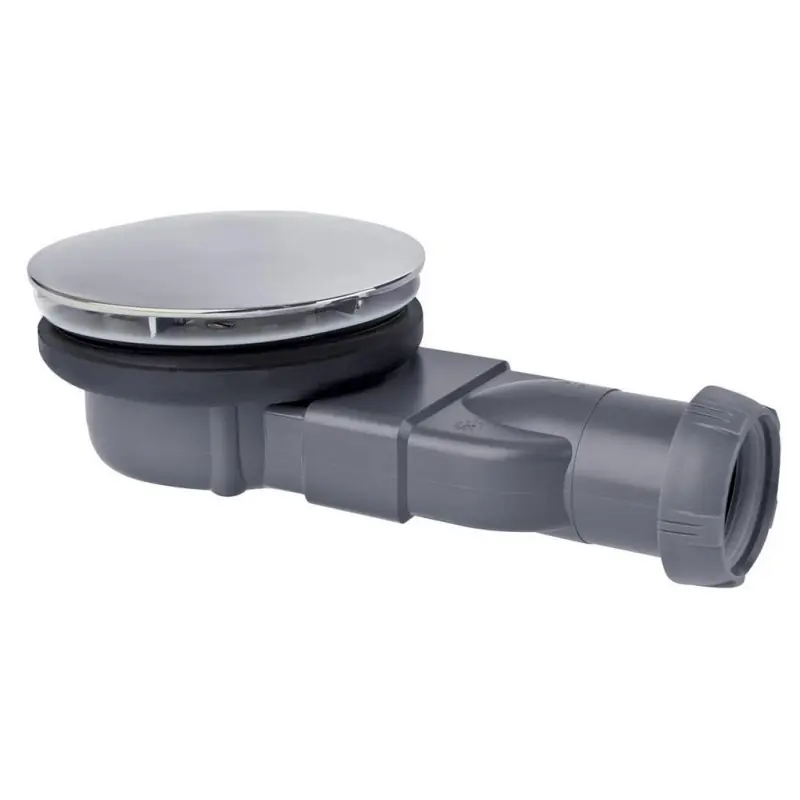 Bonde Wirquin Slim Dôme métal D90mm membrane en silicone débit 28L/mn