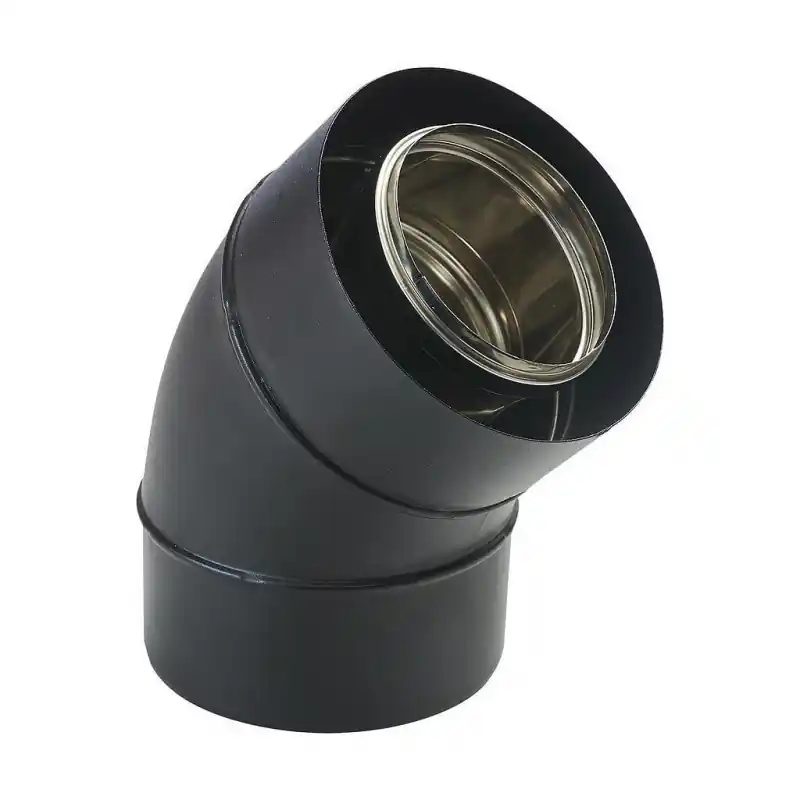 Coude TEN 470580 Bioten 45° inox galva D80/125mm avec joint viton
