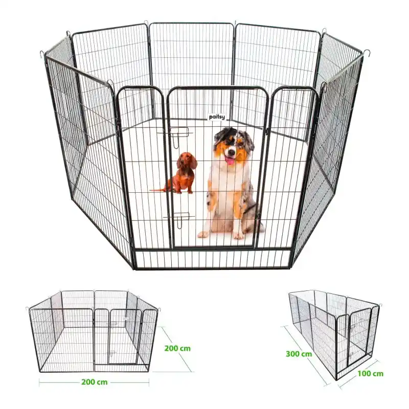 Enclos en métal Gardeo100x120x8 pour chiens, chiots, chatons et rongeurs