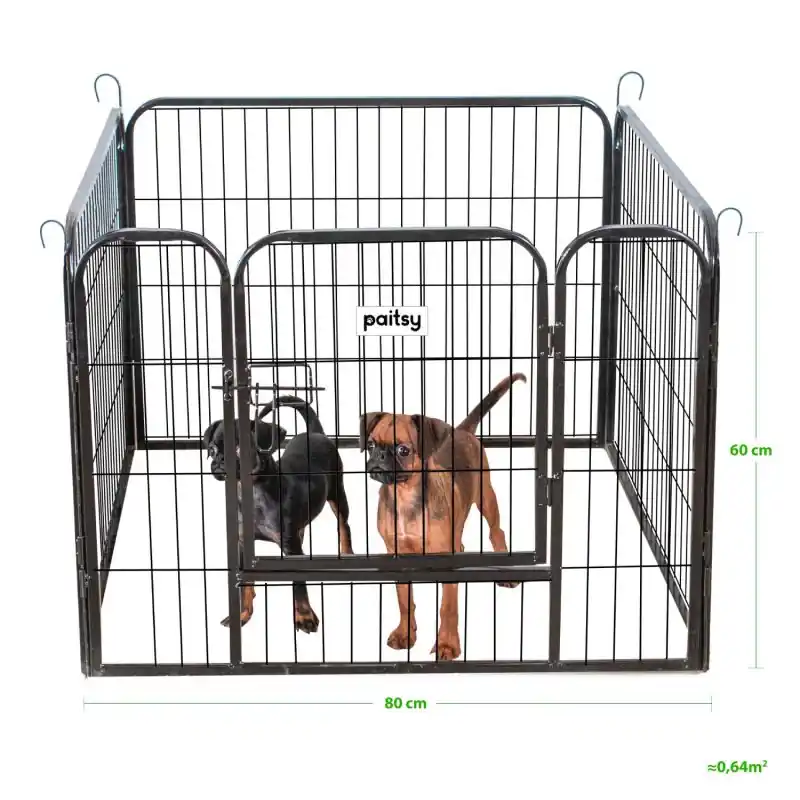 Enclos en métal Gardeo80x60x4 pour chiens, chiots, chatons et rongeurs