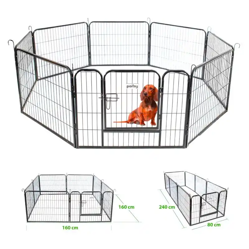 Enclos en métal Gardeo80x60x8 pour chiens, chiots, chatons et rongeurs
