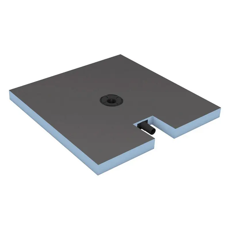 Receveur Wedi Fundo Plano carré 1000x1000x65mm DN40 écoulement centré