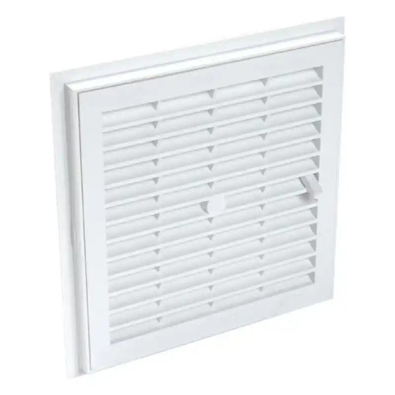 Grille de ventilation Nicoll 1F114 carrée à fermeture 176x176mm blanc