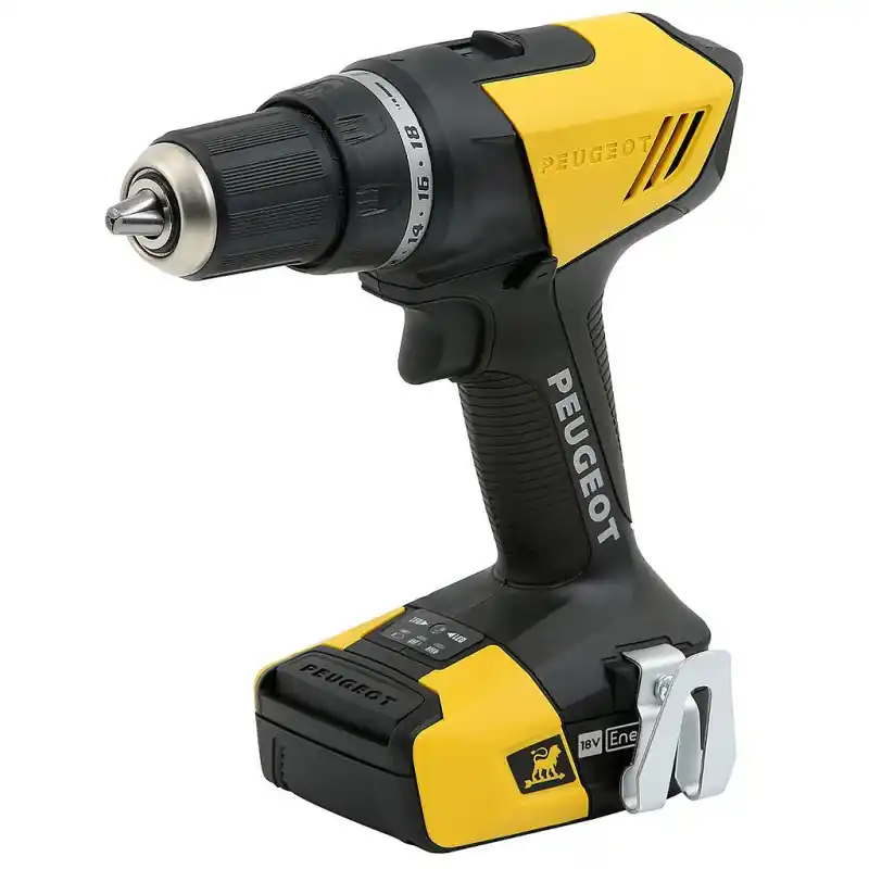Perceuse sans fil Peugeot EnergyDrill-18V20 18V 2x2Ah couple max 63Nm