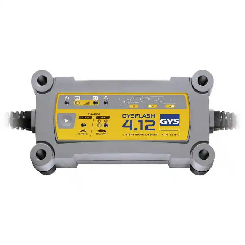 Chargeur de batterie Gys Gysflash 4.12 4A 12V capacité 130Ah