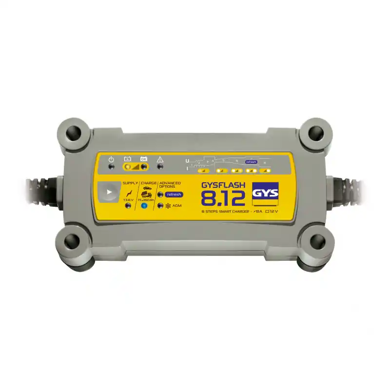 Chargeur de batterie Gys GYSFLASH 8.12 8A 12V capacité 15-160Ah