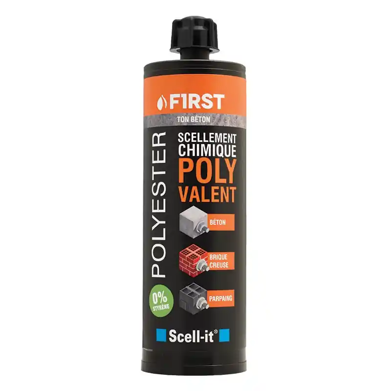 Résine polyester Scell-it FIRST410G Polyvalente+ ton béton 410ml