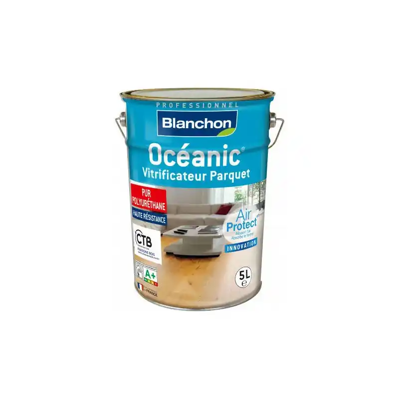 Vitrificateur parquet Blanchon Océanic Air Protect bois brut 5L