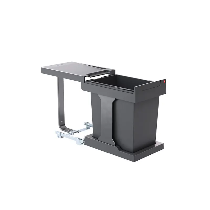 Poubelle de cuisine Hailo Solo Manuelle 20L coulissante encastrable